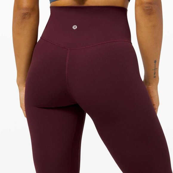 lululemon athletica Pants - LULULEMON Align Pant 28" High Rise Cassis Red Purple NULU Full Length Tights 4